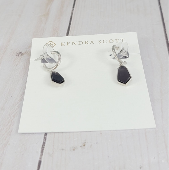 Kendra Scott black Clove Huggie Hoop Earrings - Picture 3 of 7
